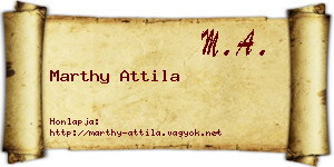 Marthy Attila névjegykártya